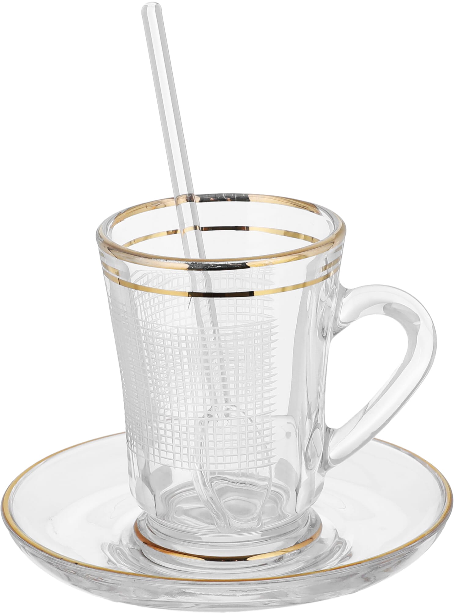 Al Saif Gallery Glass Coffee and Tea Serving Set, 26 Pieces - Clear product image 5