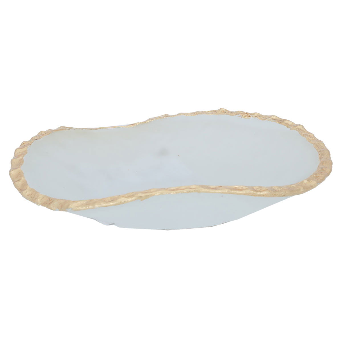 Al Saif Gallery glass sweet dish, 18 x 18 x 4 cm, gold-transparent rim product image