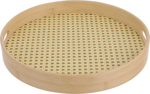 صينية تقديم خشب السيف غاليري، 5×35×35 سم - بني فاتح product image