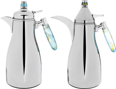 Al Saif Gallery Maimouna Steel thermos Set, 2 Pieces, 1 Liter - Silver product image 1