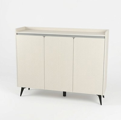 خزانة احذية خشب MDF، 32×120×95 سم، 3 ابواب - أبيض product image 3