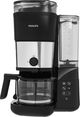 Philips Drip Coffee Maker With Grinder, 1000W, 1.25L - Black product image 1