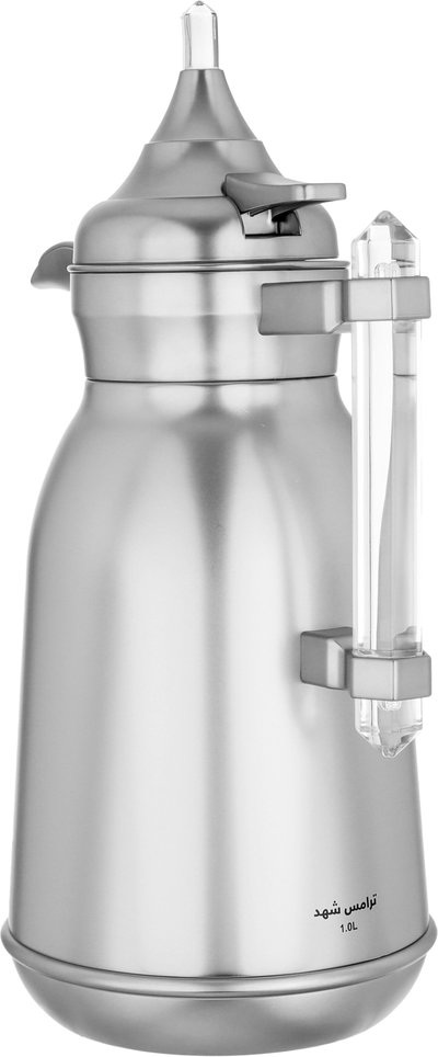 Al Saif Gallery Shahad thermos set, 1 liter, thermal glass inner shell, plastic outer shell, 2 pieces - silver product image 4