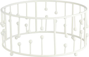 وعاء تقديم ستانلس استيل السيف غاليري، 24x24x12 سم، دائري، قاعدة أبيض - فضي product image 2