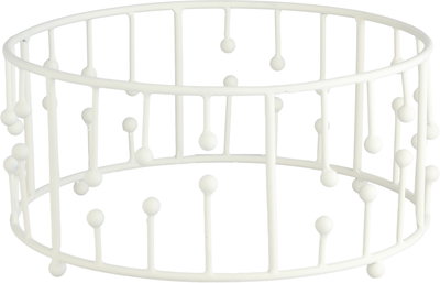 وعاء تقديم ستانلس استيل السيف غاليري، 24x24x12 سم، دائري، قاعدة أبيض - فضي product image 2