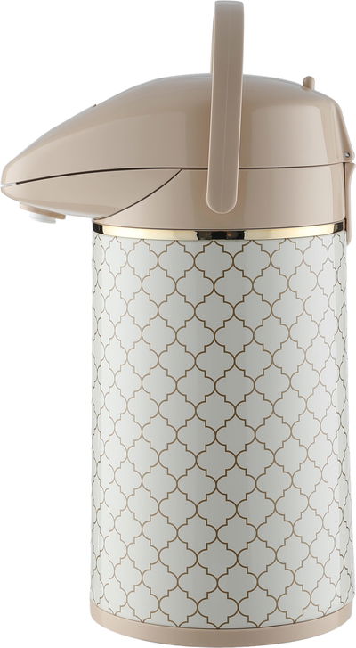 ترمس جاكوار تايملس، 2.5 لتر، حافظة داخلية زجاج حراري، هيكل خارجي استيل - بيج product image 1