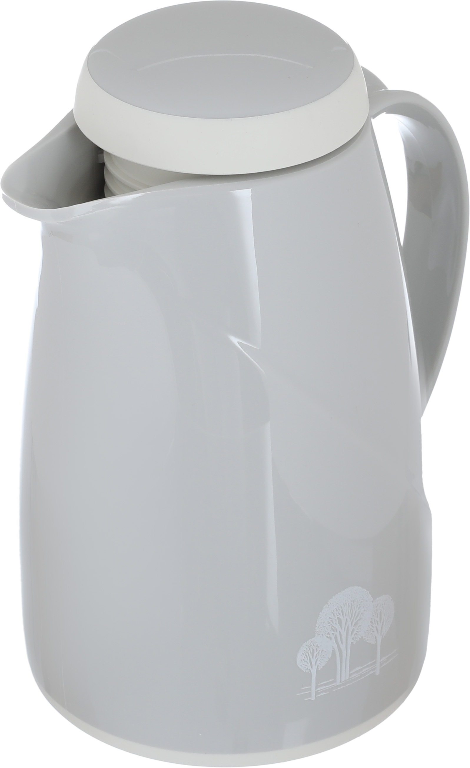 Helios thermos, 0.6 liters, thermal glass inner container, plastic outer shell - white product image 3