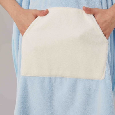 كابا لاطفال كورال فليس ريفي، 75×70 سم، مخيوط من الجانبين - سماوي product image 2