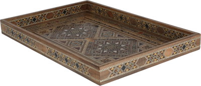Wooden incense burner set, 3 pieces, geometric patterns - multi-colored product image 2