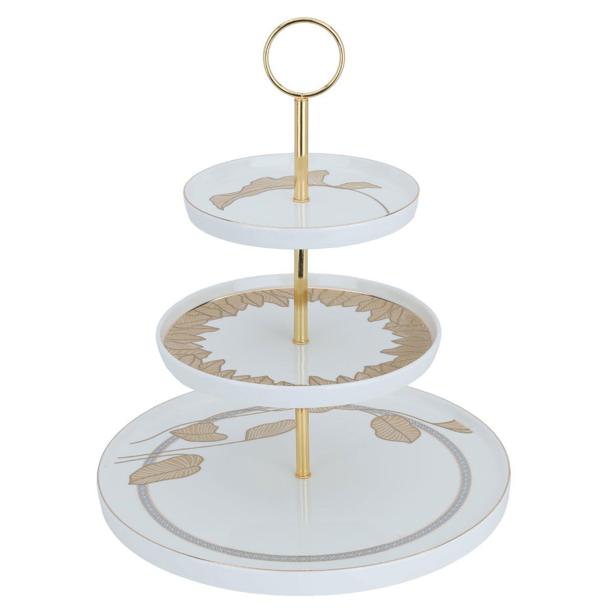 Al Saif Gallery porcelain cake stand, round, 3 levels - white product image 2