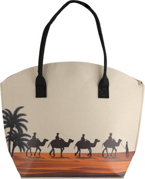 Al Saif Gallery Polyester Thermos Bag, 48x37 cm, Camel Design - Multicolor product image 2