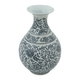 فازة سيراميك السيف غاليري، 19x11x30 سم، بنقش ورود - أبيض product image 1