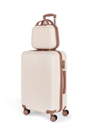 طقم شنط سفر ABS ليمرا، 6 مقاسات، 4 عجلات، زاويه 360 درجة، LMA-758 - بيج ذهبي product image 2