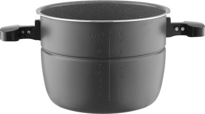 قدر ضغط كهربائي إديسون الذكي، وعاء داخلي جرانيت، 1600 واط، 12 لتر، 11 وظيفة طبخ، GT1202-M16 - فضي اسود product image 6