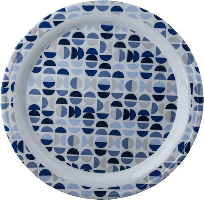 Al Saif Gallery Melamine Plate, 35x35x3 cm, Round - White Blue product image 1