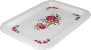Saif Plus Melamine Serving Tray, 50x36x3 cm, Rectangular - White Colored product image