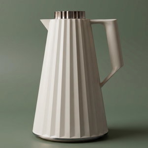 Elegance Figo Thermos, 1 liter, glass inner container, nickel lid - Beige product image