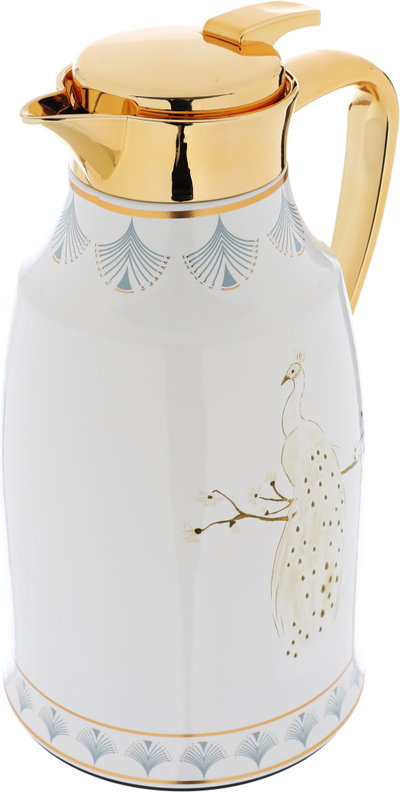 Al Saif GalleryTawoos thermos set, 1/1.3 liter, thermal glass inner container, steel outer shell - pearl product image 6