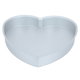 Bake Chef Aluminum Cake Mold, Heart Shape, Removable Base, 14x2 inch - Silver product image 2