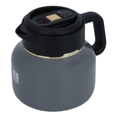 Al Saif Gallery Sarah h thermos, 1 liter, digital screen, steel inner case, steel outer case - gray black product image 3