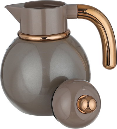 Alsaif Gallery Thermos, 0.7 L, Stainless Steel Inner Liner, Gold Handle, Self-Service Pouring - Cappuccino product image 5