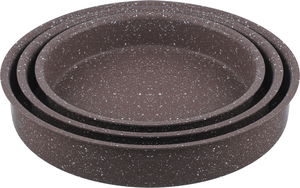 طقم صواني فرن جرانيت صافلون، 3 قطع - بني product image