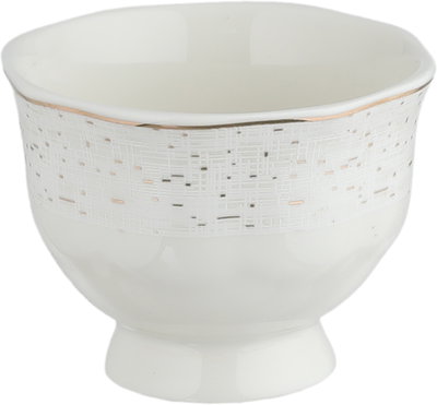 طقم تقديم سفرة بورسلان السيف غاليري، 65 قطعة - أبيض ذهبي product image 4