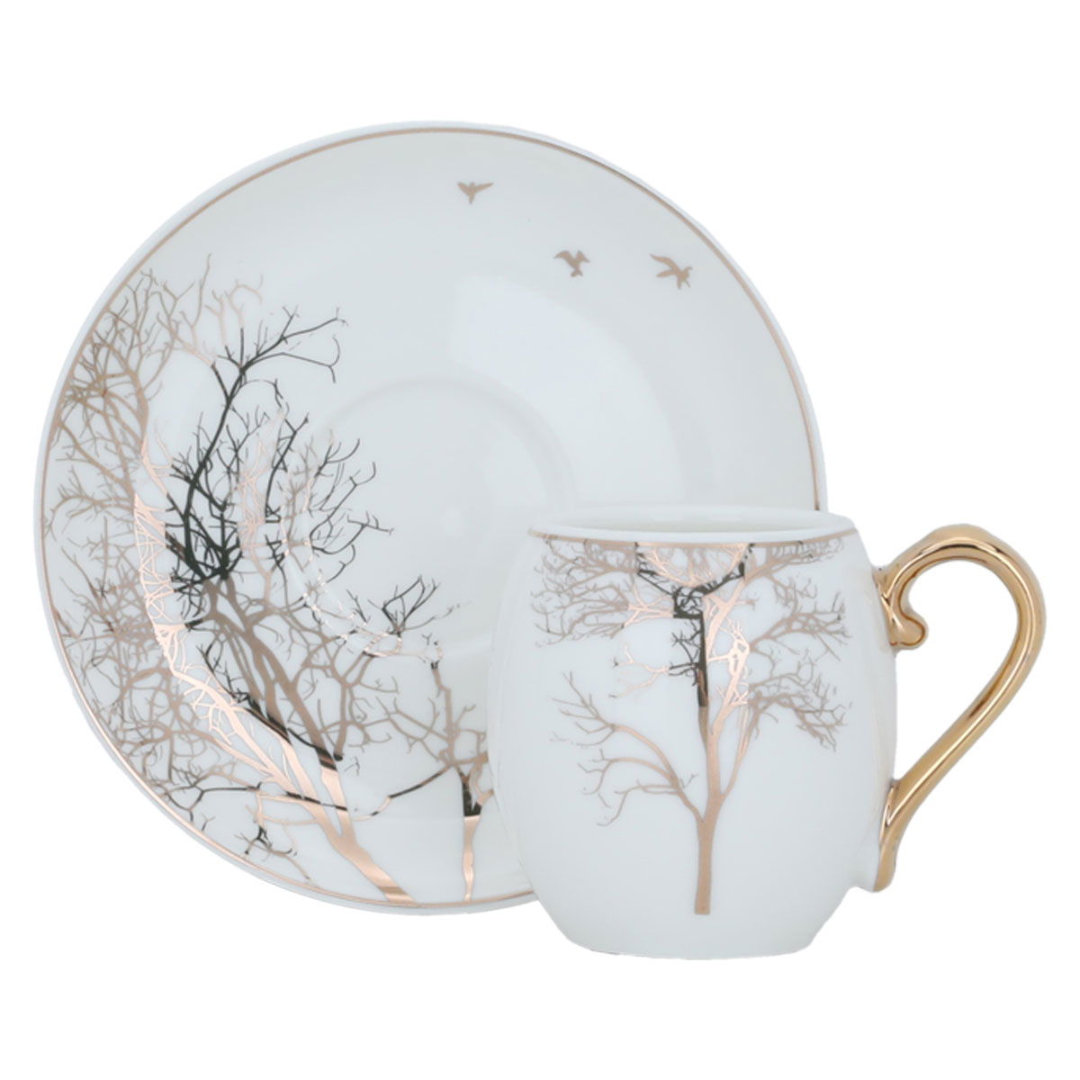 Al Saif Gallery porcelain coffee cup set, 12 pieces, saucer - white product image