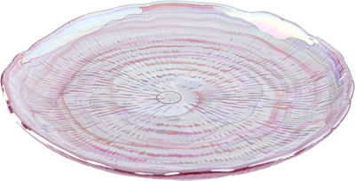 Alsaif Gallery Glass Dessert Serving Platter, 23.5x23.5x2.5 cm - Clear Blue product image 2