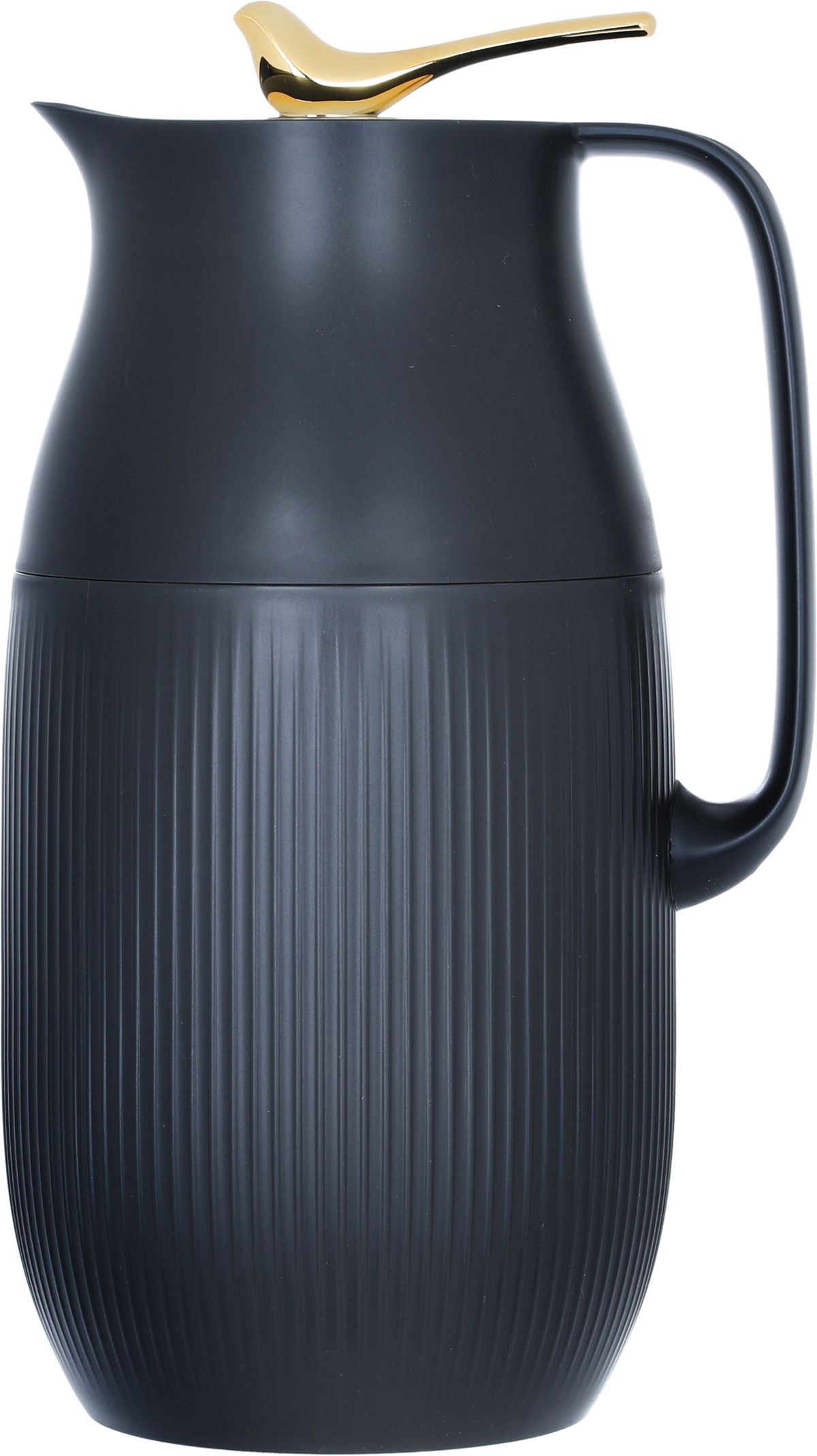 Al Saif Gallery Royal 6 thermos, 1.6 liters, glass inner container, plastic outer shell - black product image 1