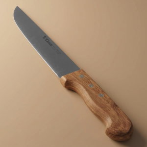 سكين مطبخ استيل السيف غاليري، 20 سم، يد خشبي - فضي product image