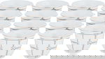 Al Saif Gallery Saudi Porcelain Coffee Cups, 12 Pieces - White Grey product image 1