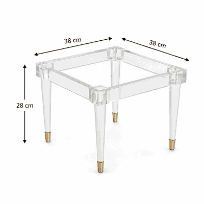 طقم طاولات اكريلك و معدن، 5 قطع - شفاف product image 4