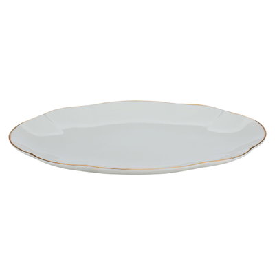 Al Saif Gallery porcelain plate, 34 cm - white and golden product image 3
