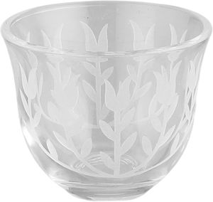 Al Saif Gallery Glass Coffee Cup And Tea Set, 18 Pieces, Stainless Steel Saucers, 12Cm - Clear Silver product image 2