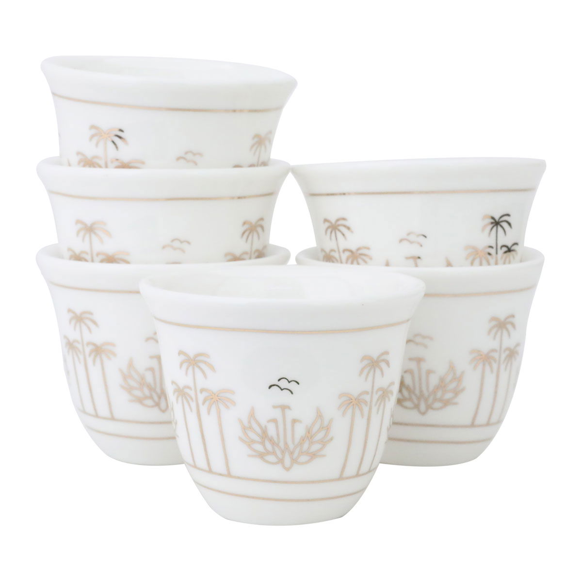 Al Saif Gallery porcelain coffee cup set, 12 pieces - white product image 2