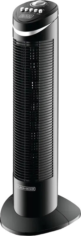 مروحة عمودية بلاك اند ديكر، 60 واط، 3 سرعات، مؤقت 120 دقيقة، TF50-B5 - اسود product image 1