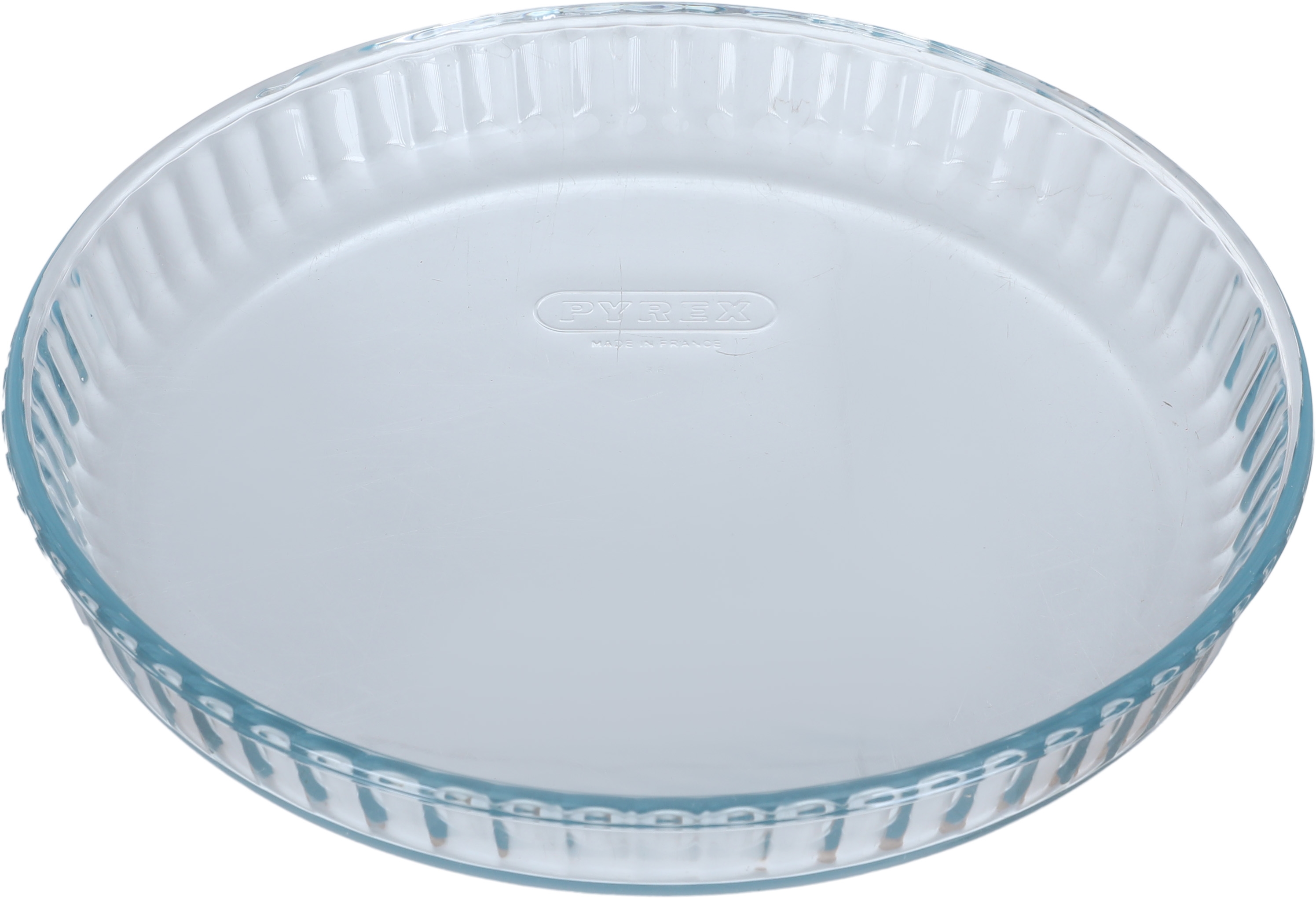 Pyrex glass cooking tray, 31 x 31 x 4 cm, round - clear product image 1