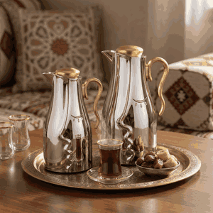 طقم ترامس حواء السيف غاليري، 0.7 / 1 لتر، قطعتين، حافظة داخلية زجاج حراري - فضي product image 2