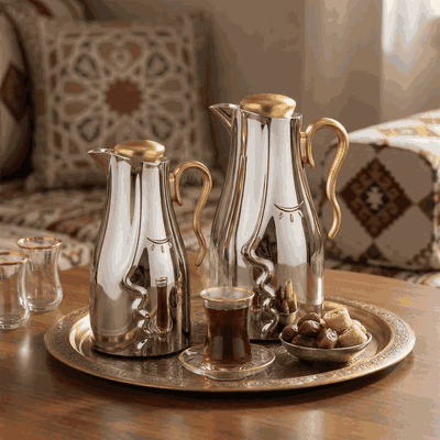 طقم ترامس حواء السيف غاليري، 0.7 / 1 لتر، قطعتين، حافظة داخلية زجاج حراري - فضي product image 2