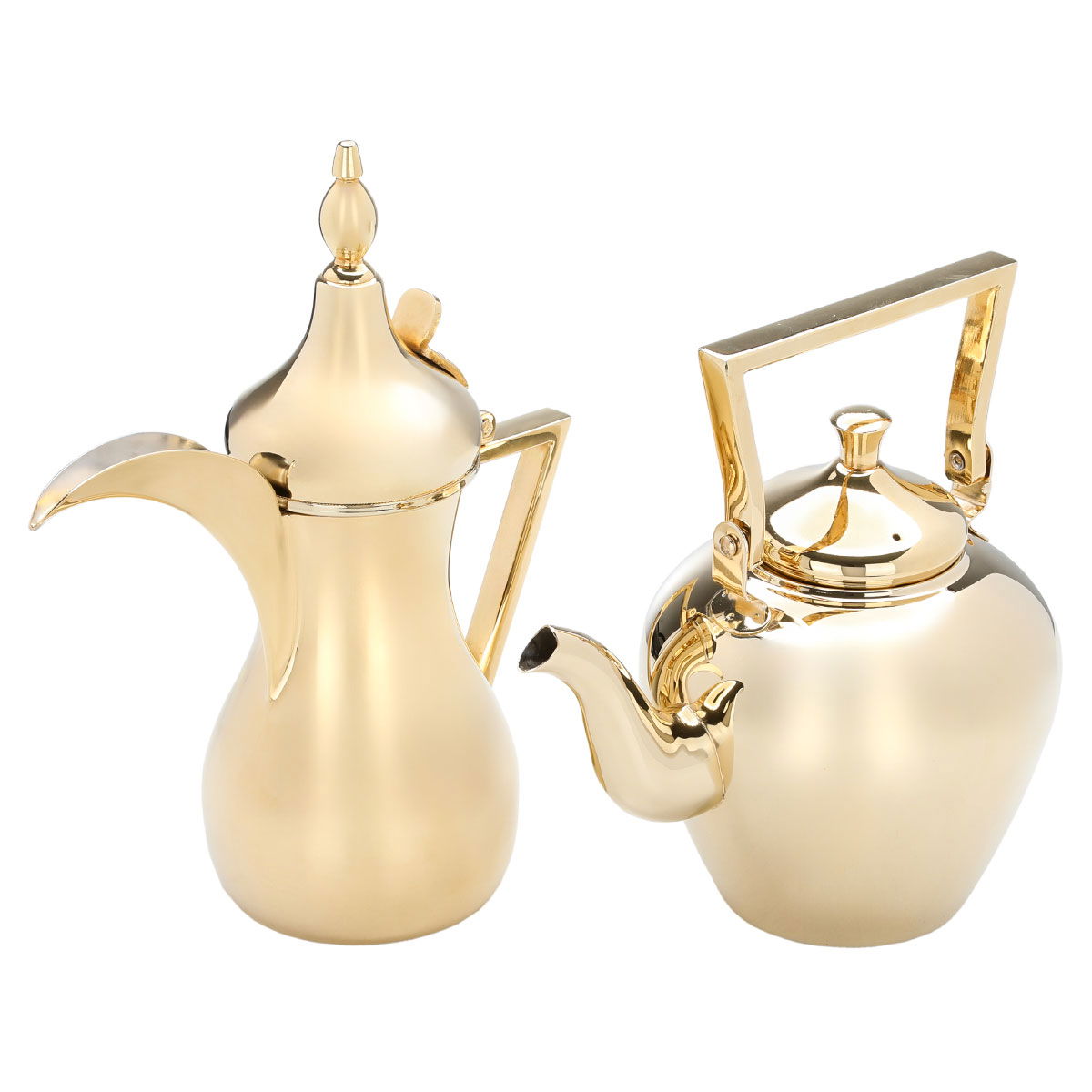طقم دلة قهوة وابريق شاي سليمان استيل السيف غاليري، 2/1.41 لتر - ذهبي product image 2