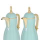 Al Saif Gallery Arwa thermos set, 1/1 liter, thermal glass inner container, plastic outer shell - golden green product image 2