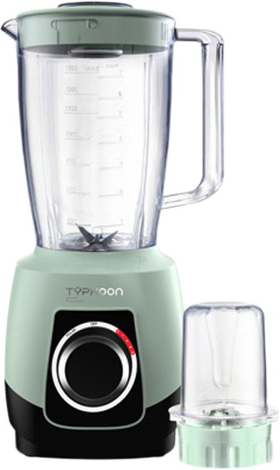 خلاط كهربائي و مطحنة تايفون، 650 واط، 1.8 لتر، TY-02-002 G - اخضر اسود product image 1