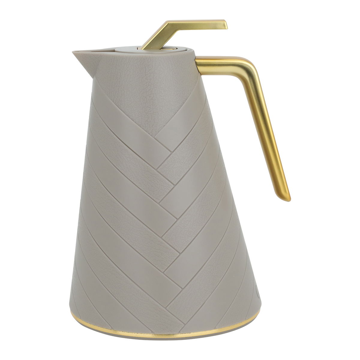 ترمس زجاج جلوري، 500 ملل، هيكل خارجي بلاستيك - رمادي product image