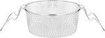 Hacshever Lavilla Granite Frying Pan, Steel Handle, Glass Lid, Basket, 24x13 cm - Grey product image 5