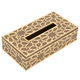 Diamond Glow Wood Tissue Box, 23.5 x 12.5 x 6 cm - Brown Gold product image 1