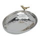 Al Saif Gallery steel serving plate, 16 x 12 x 3 cm, round - silver product image 2