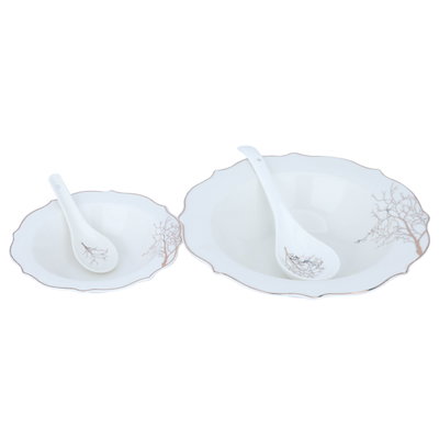 طقم سفرة بورسلان السيف غاليري، 65 قطعة - أبيض product image 4