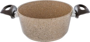 طقم قدور جرانيت بغطاء زجاجي فالز، 7 قطع، تركي - بني فاتح product image 3