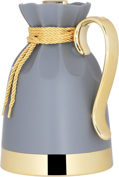 ترمس بلقيس إفرست، 1 لتر، حافظة داخلية زجاج حراري، ضغاط - رمادي غامق product image 3
